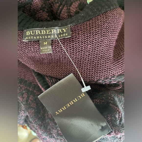 Burberry Button Front Cardigan Sweater. Silk/Rayon. M - Picture 2 of 5